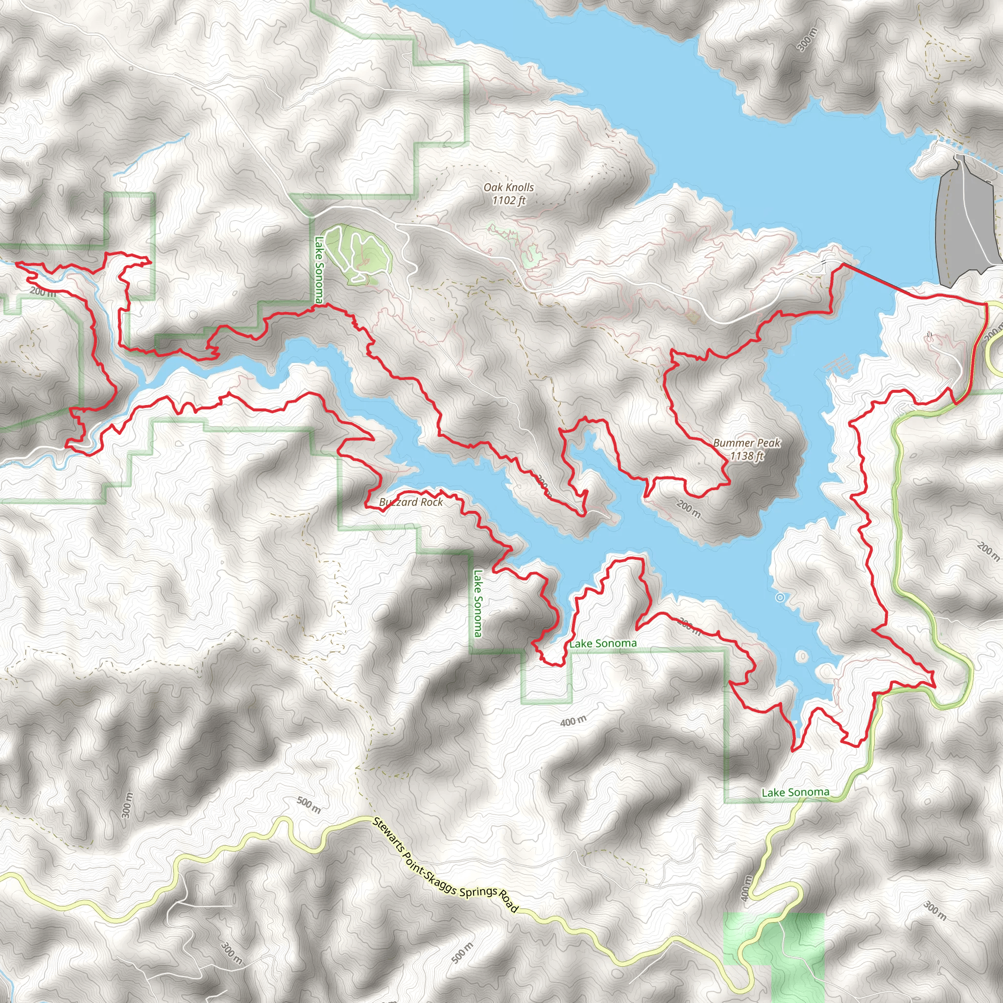 South Lake Trail and Rancheria Trail mobile static map