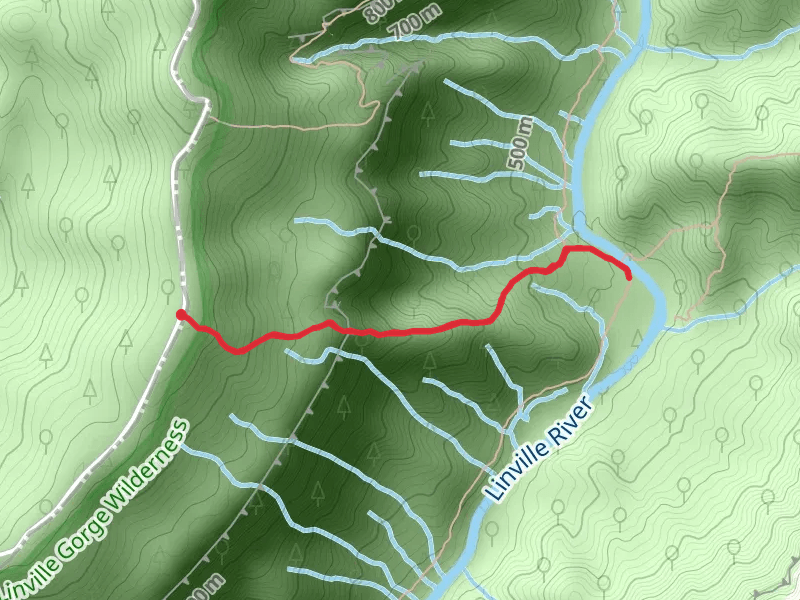 Linville River via Pinch In Trail