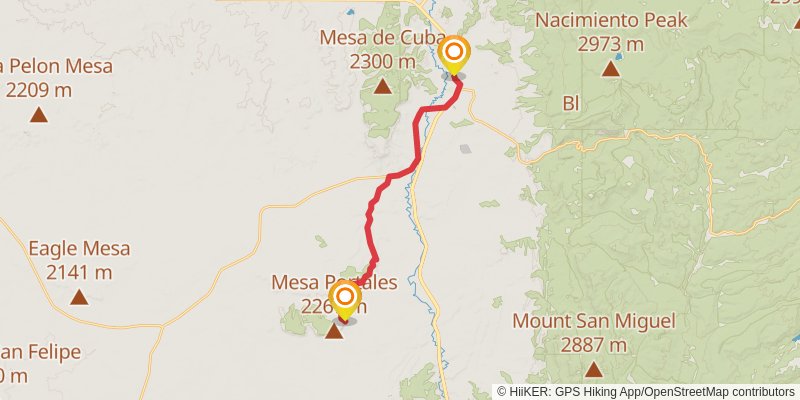 Continental Divide Trail - New Mexico stage 55 Map