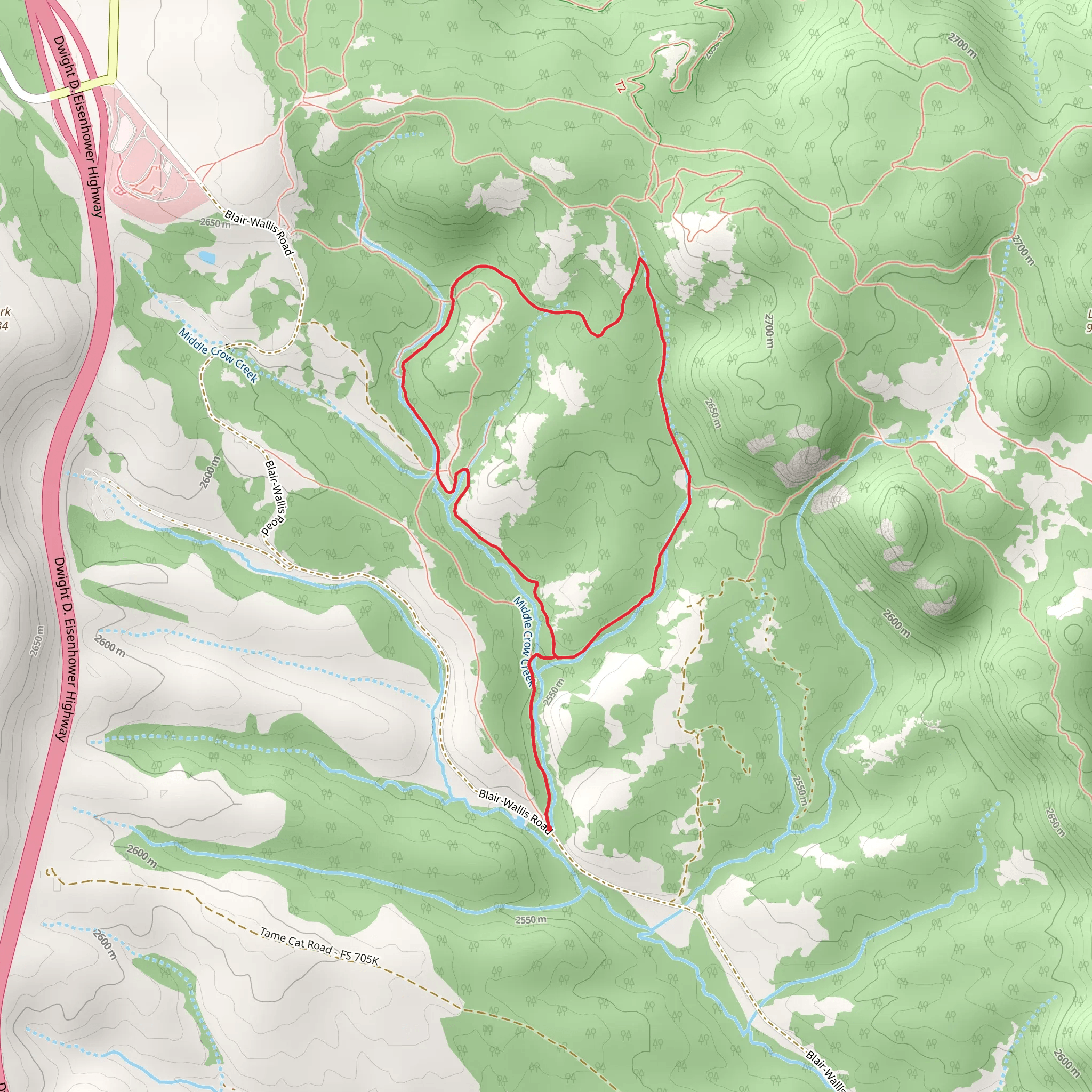 Crow Creek Loop mobile static map