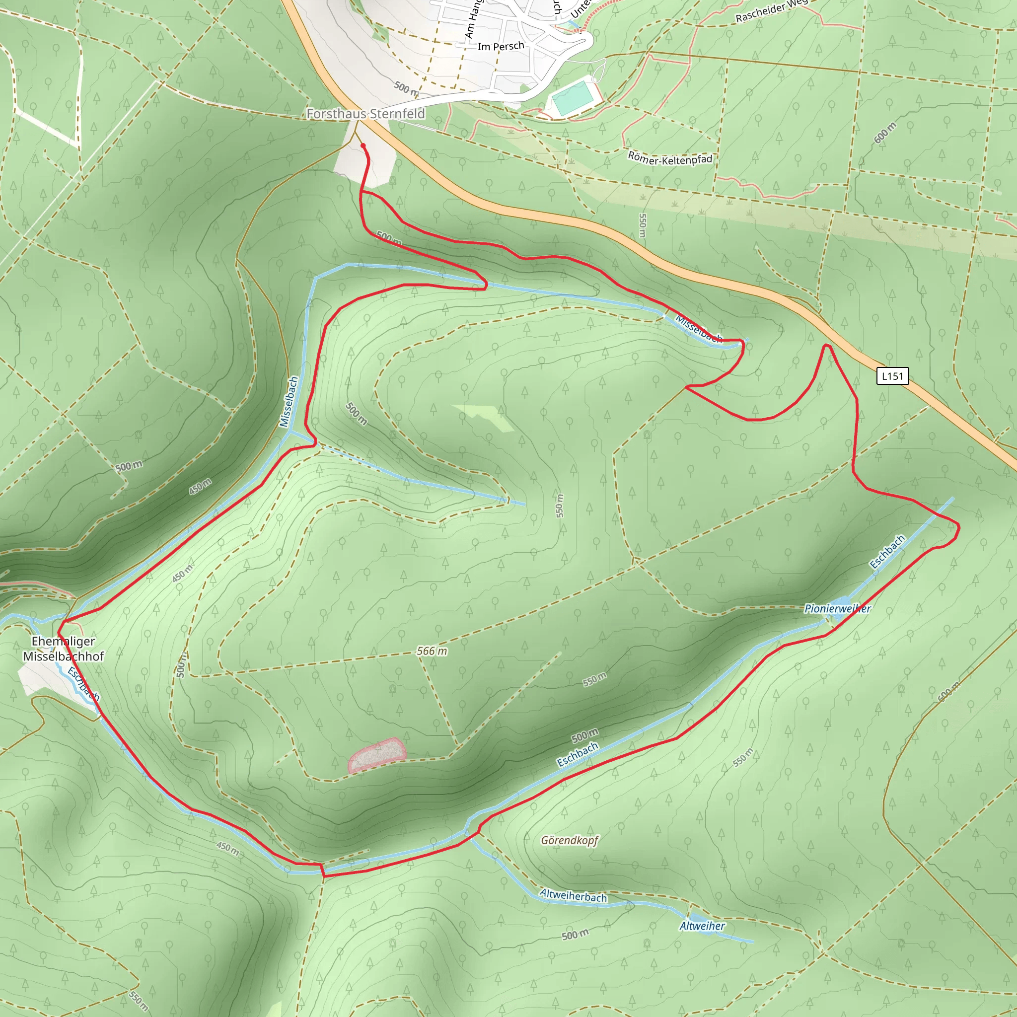 Ruwer und Nebenbaeche Loop mobile static map