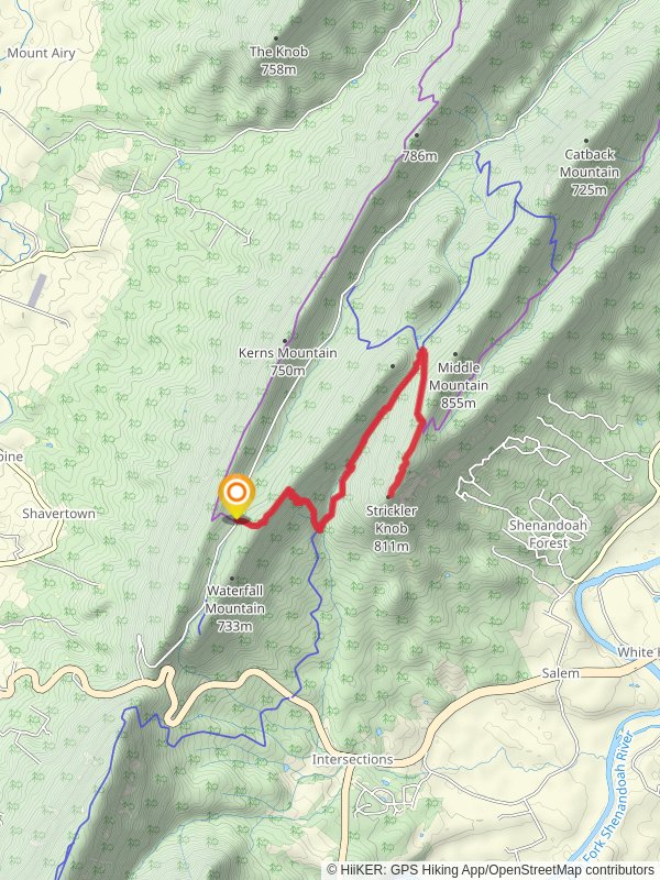 Strickler Knob via Massanutten Trail