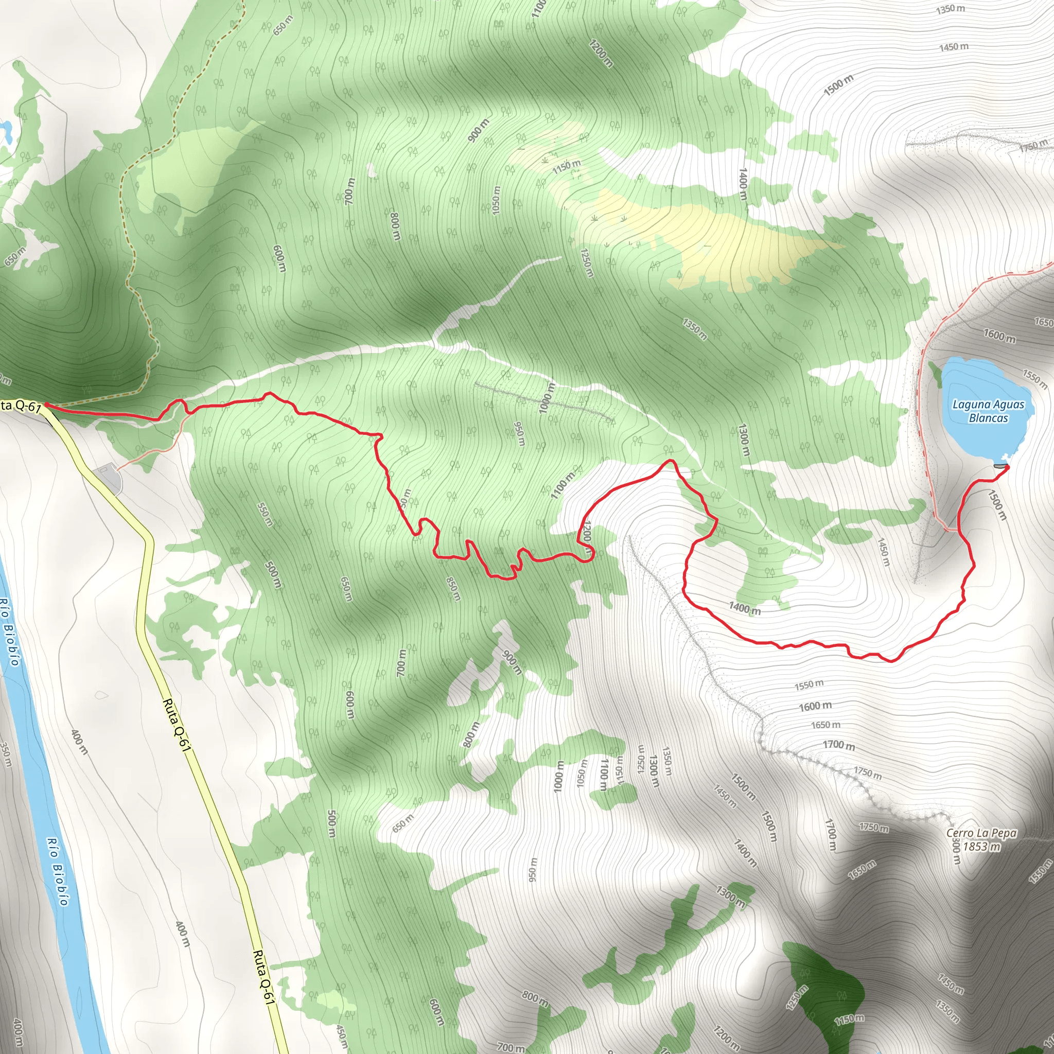 Acceso a Laguna Cañicura mobile static map