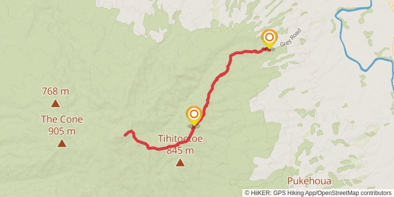 Pirongia Summit - Mahaukura Track stage 2 Map