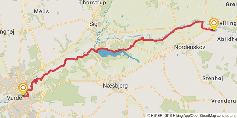 Jutland Coast To Coast Trail stage 3 Map