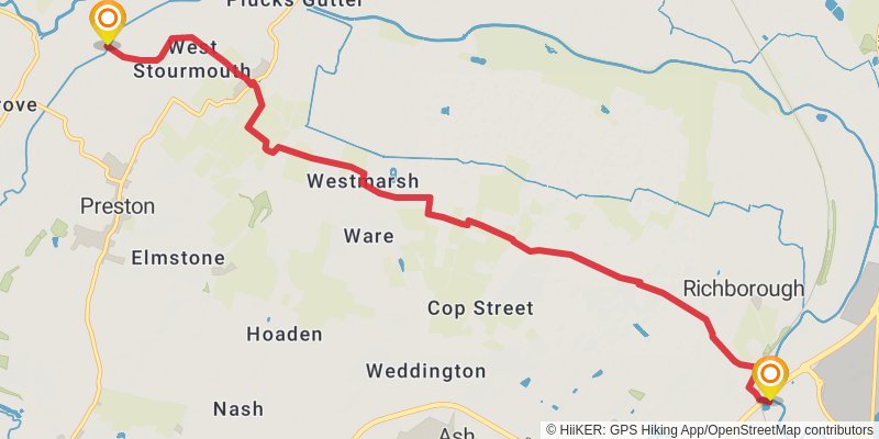 Saxon Shore Way alt 1 Map