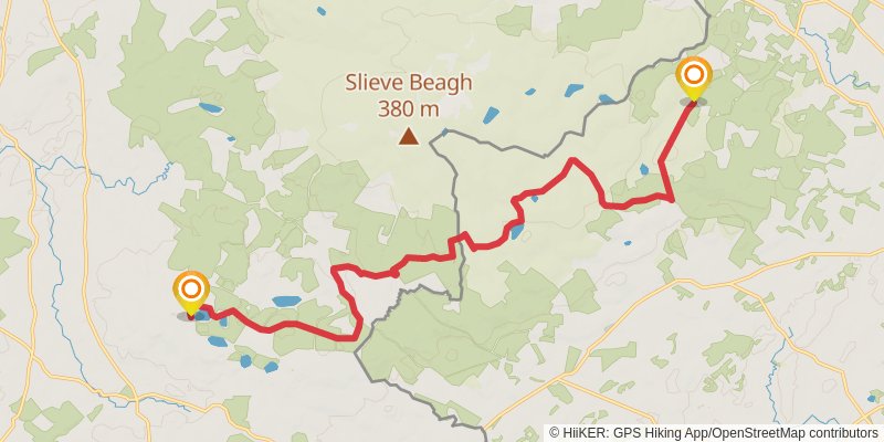 Sliabh Beagh Way stage 2 Map