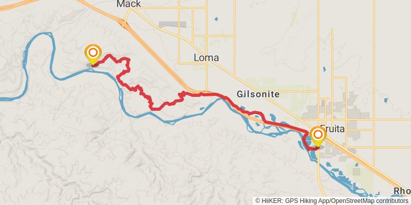 American Discovery Trail North Route stage 263 Map