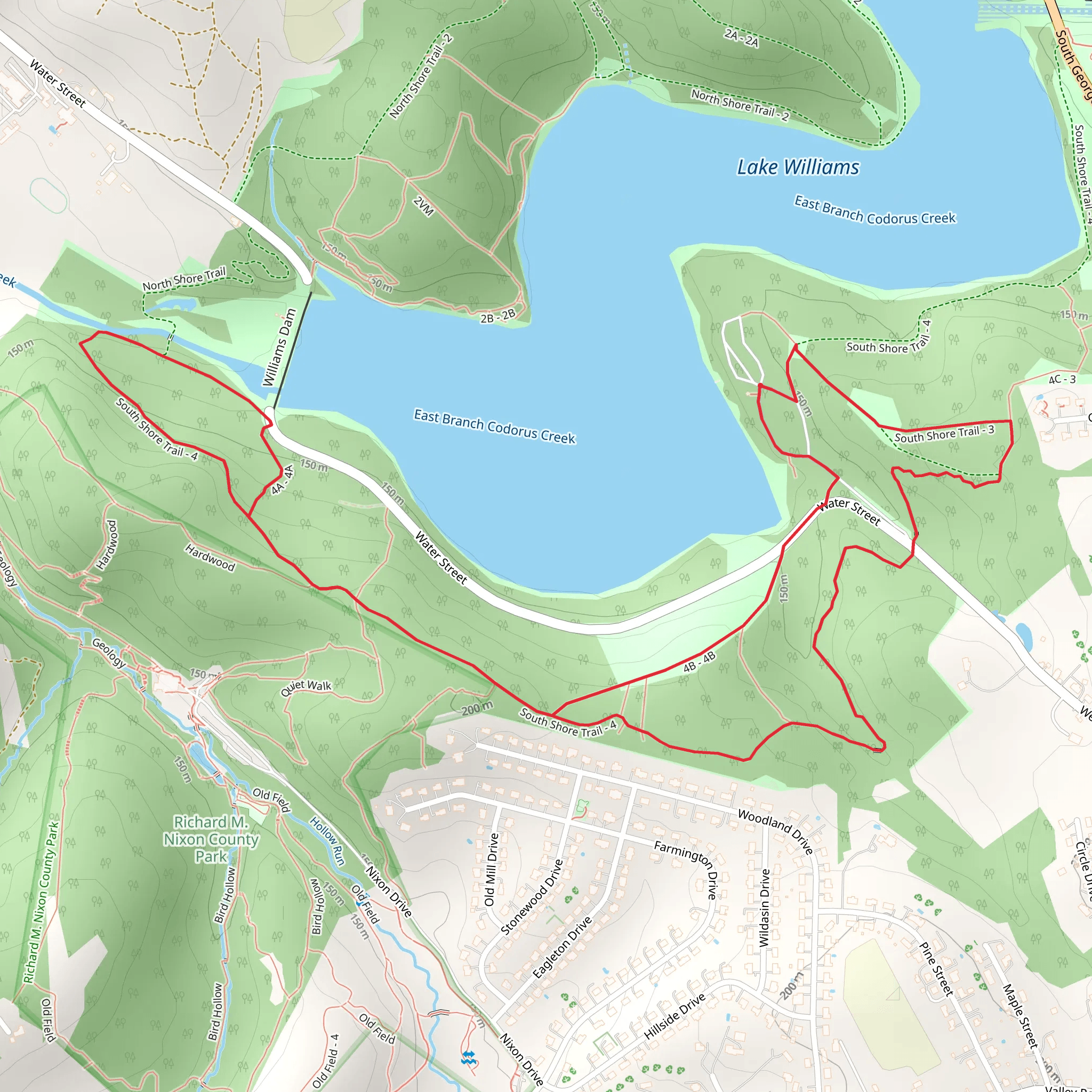 Williams H Kain County Park Loop Trail mobile static map
