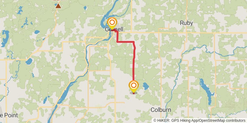 Ice Age National Scenic Trail stage 15 Map