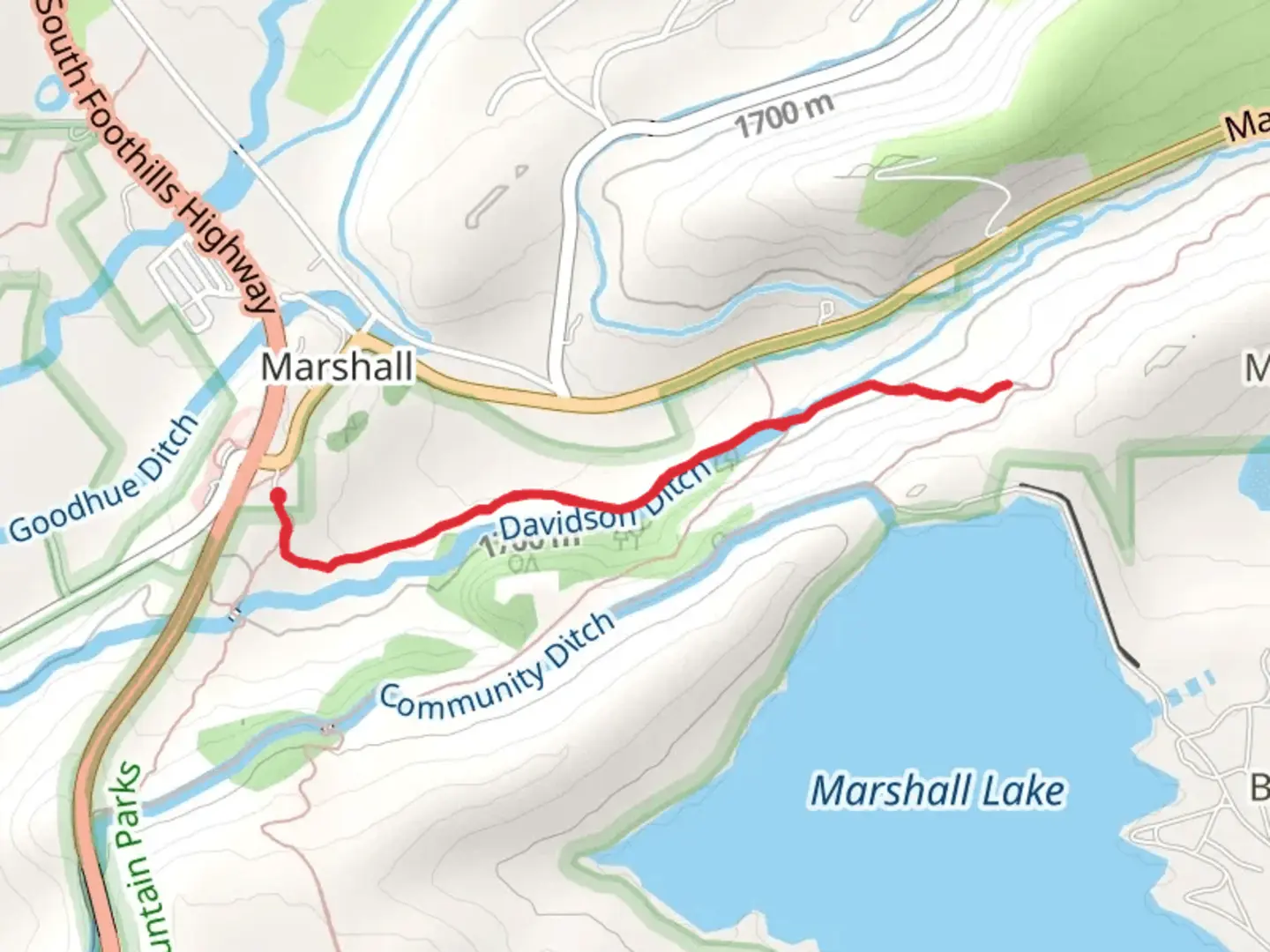 An image depicting the trail Marshall Valley Trail and its surrounding area.