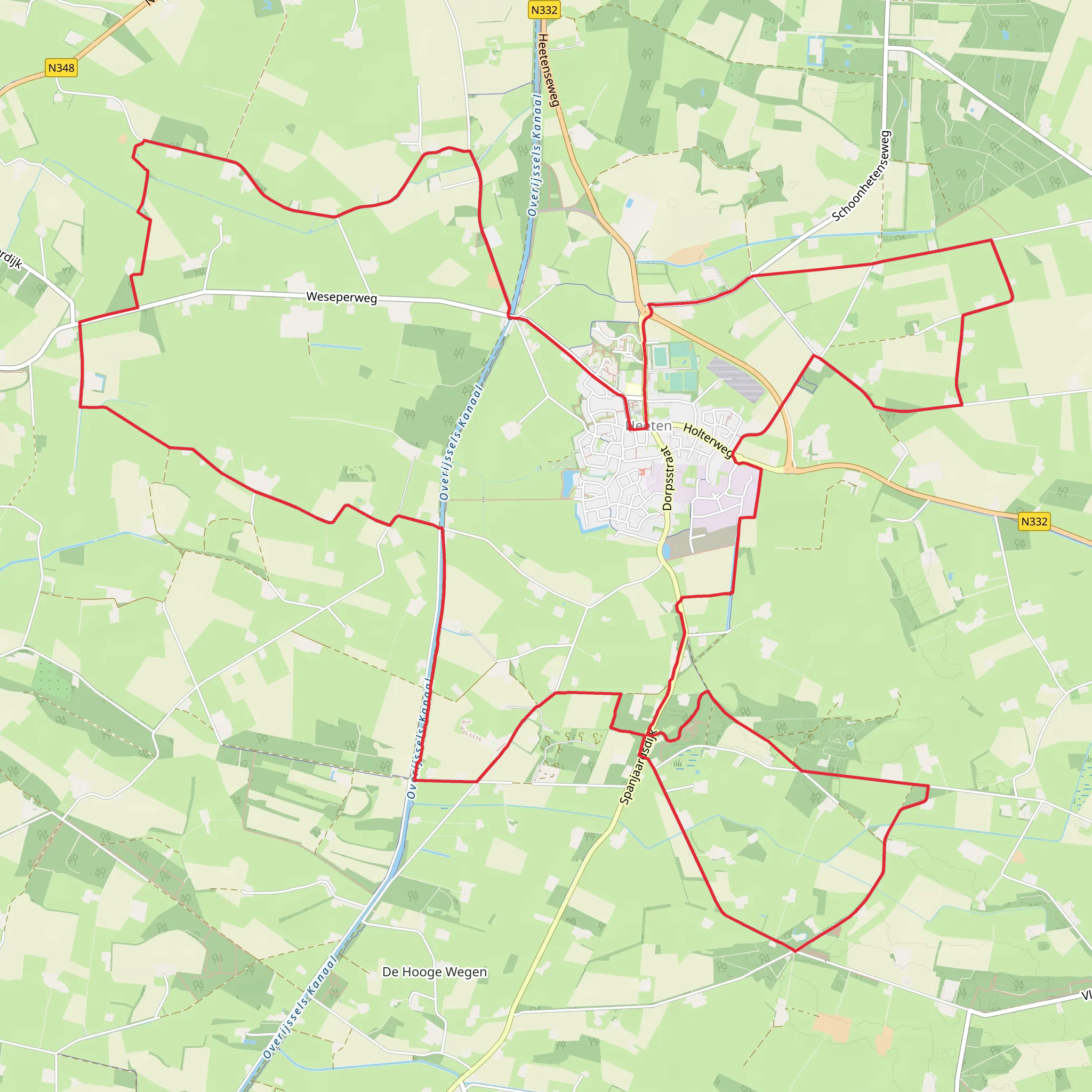 Weseper Weg, Overmeer Weg and Molenbelts Weg Loop mobile static map