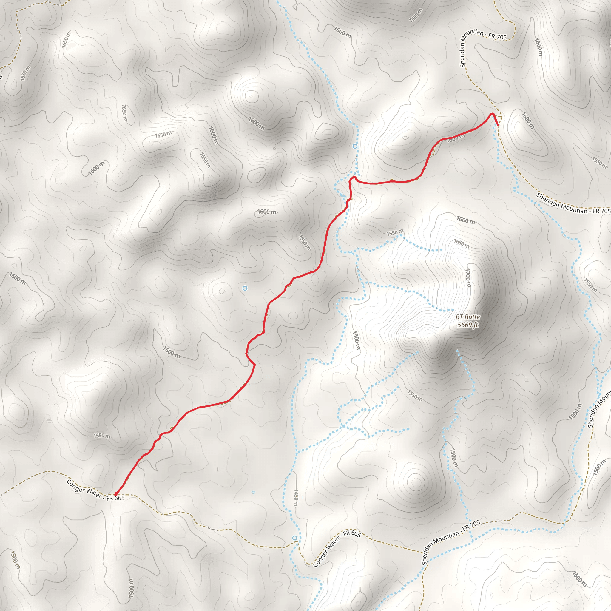 Bt Butte Trail mobile static map