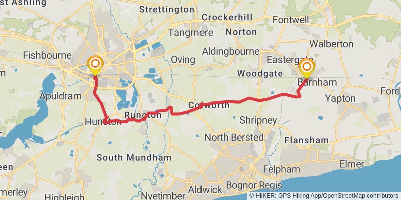 Sussex Hospices Trail stage 15 Map