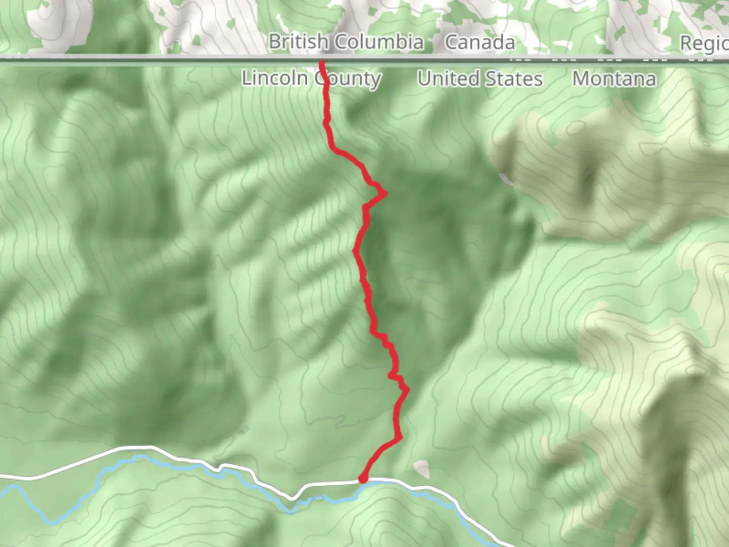 An image depicting the trail Caribou Mountain Trail and its surrounding area.