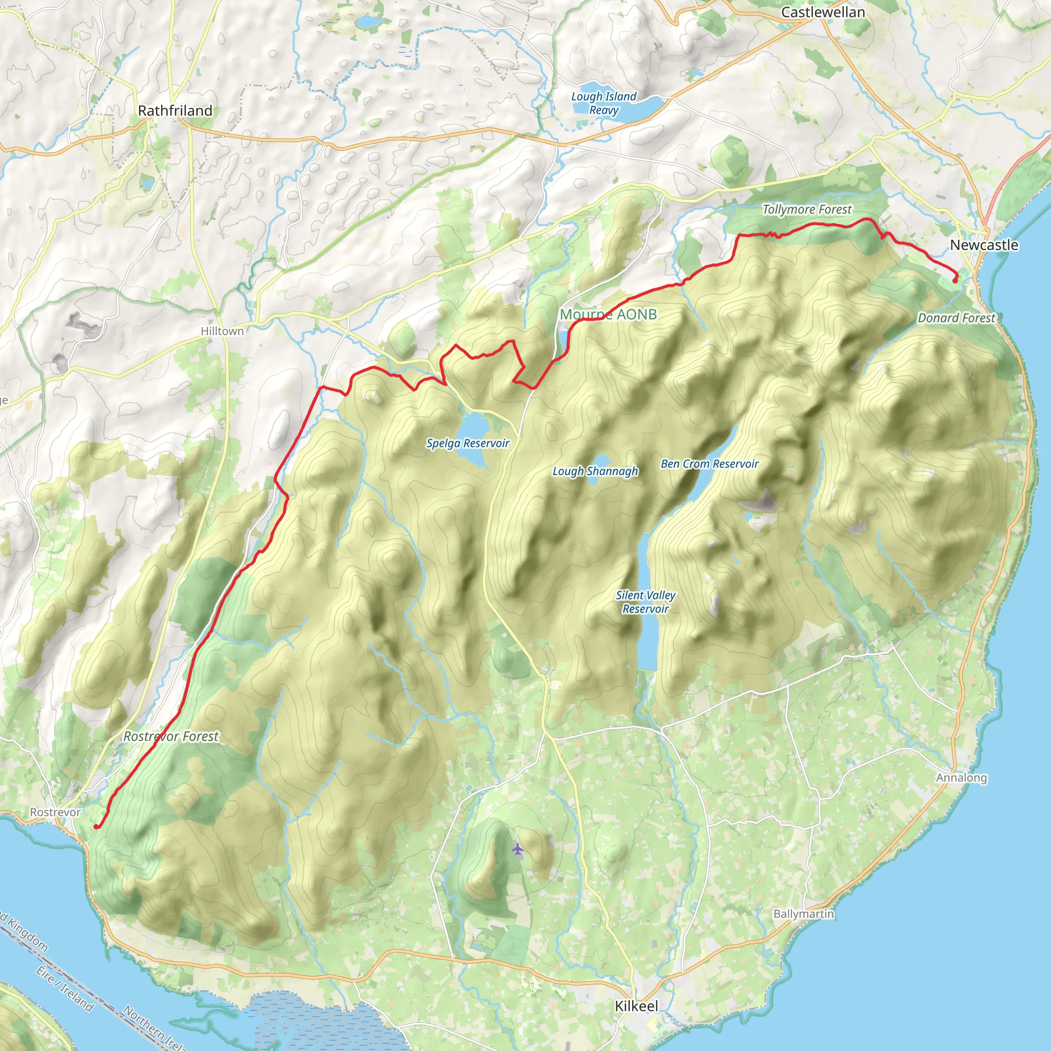 Kilbroney Park - Newcastle mobile static map