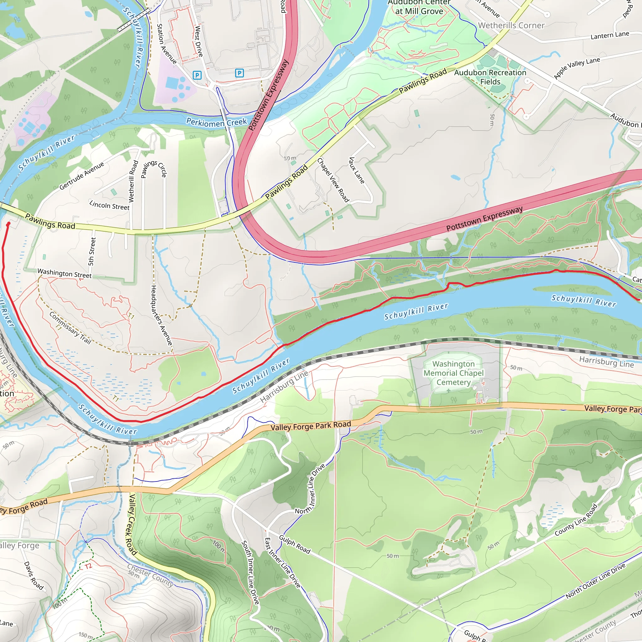 River Trail mobile static map