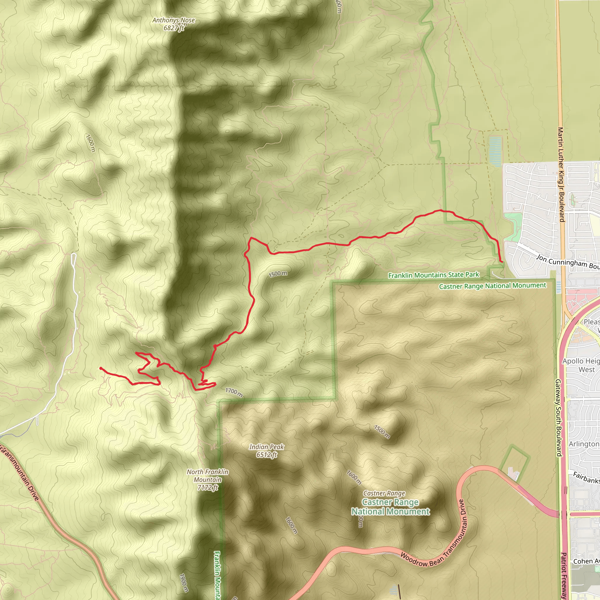 Mundy's Gap Trail mobile static map