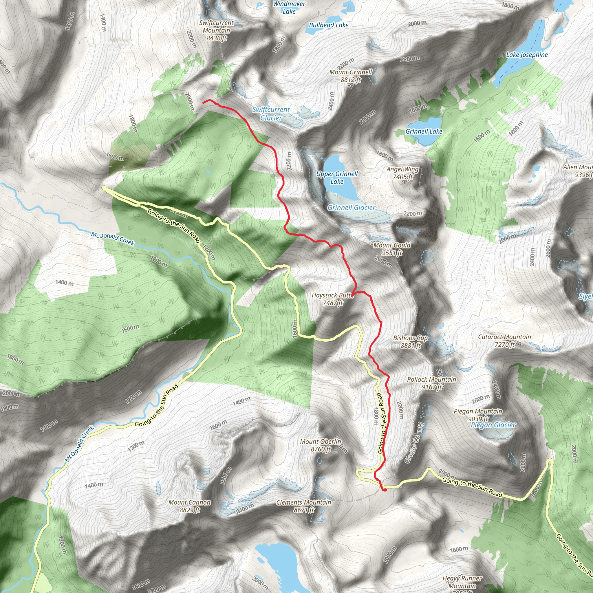 Highline Trail mobile static map