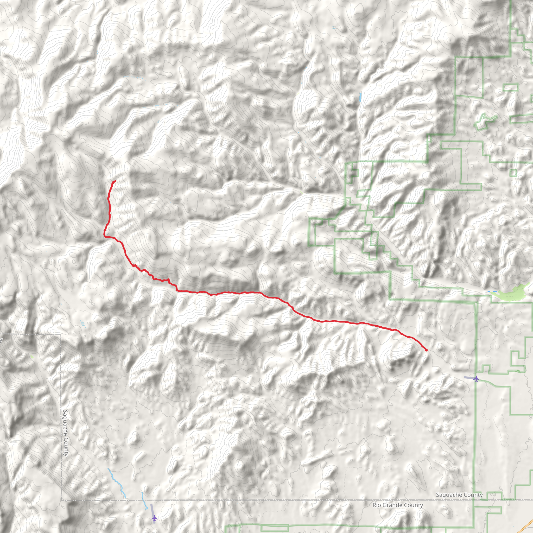 La Garita Creek Trail mobile static map