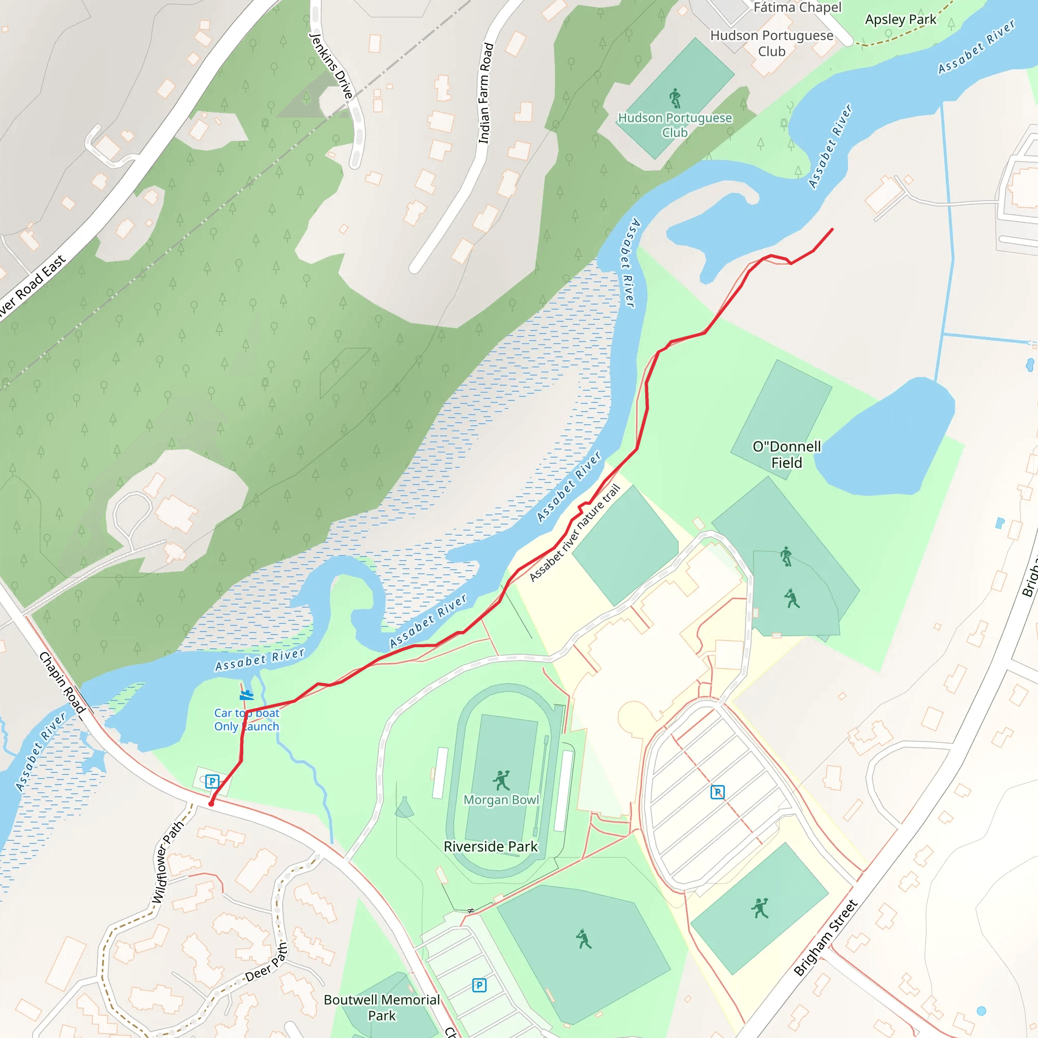 Assabet River Nature Trail mobile static map