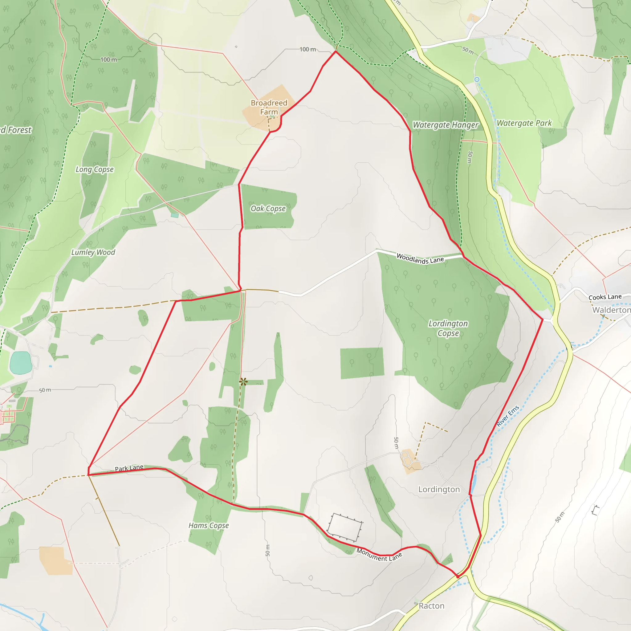 Lordington Loop mobile static map