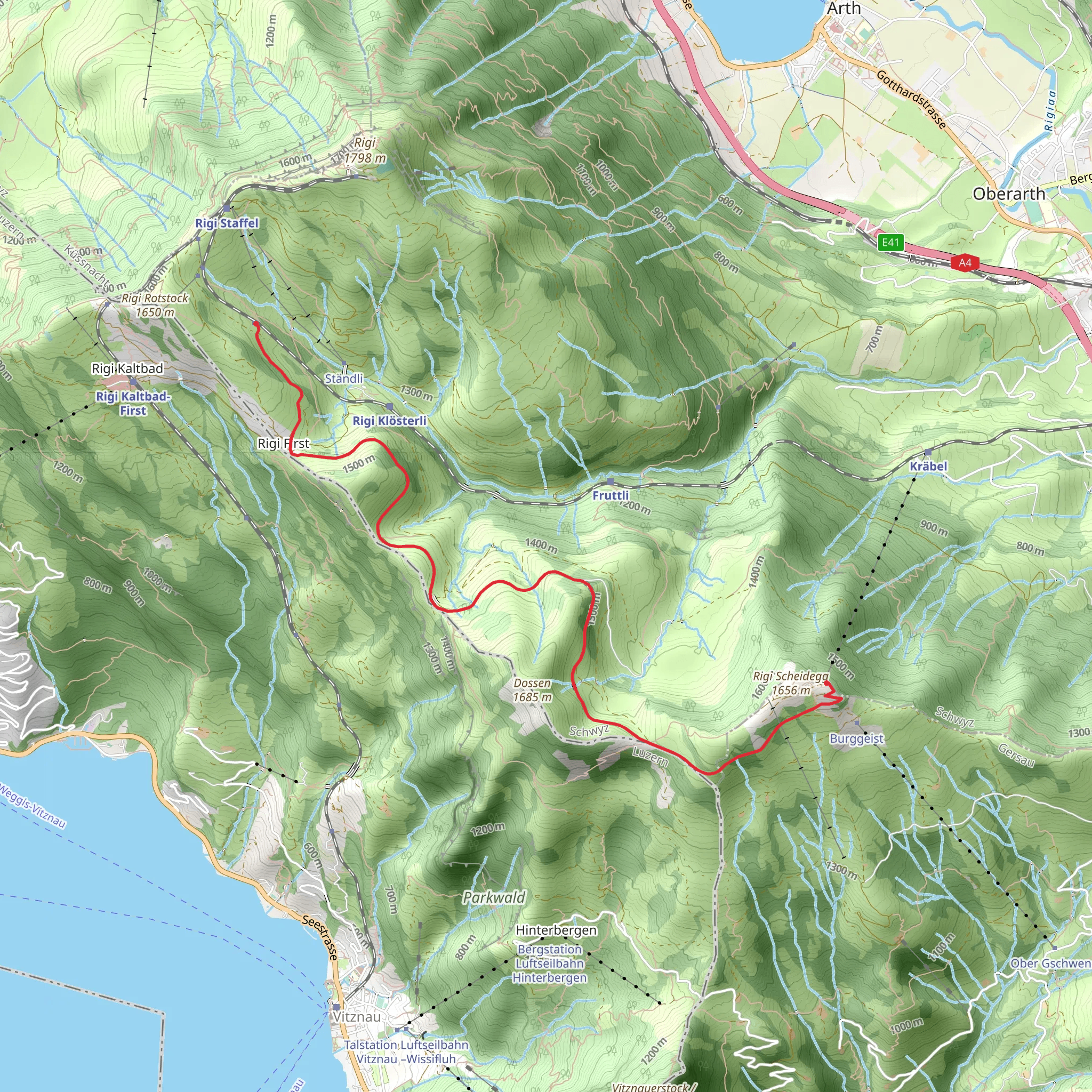 Rigi-Panoramaweg mobile static map