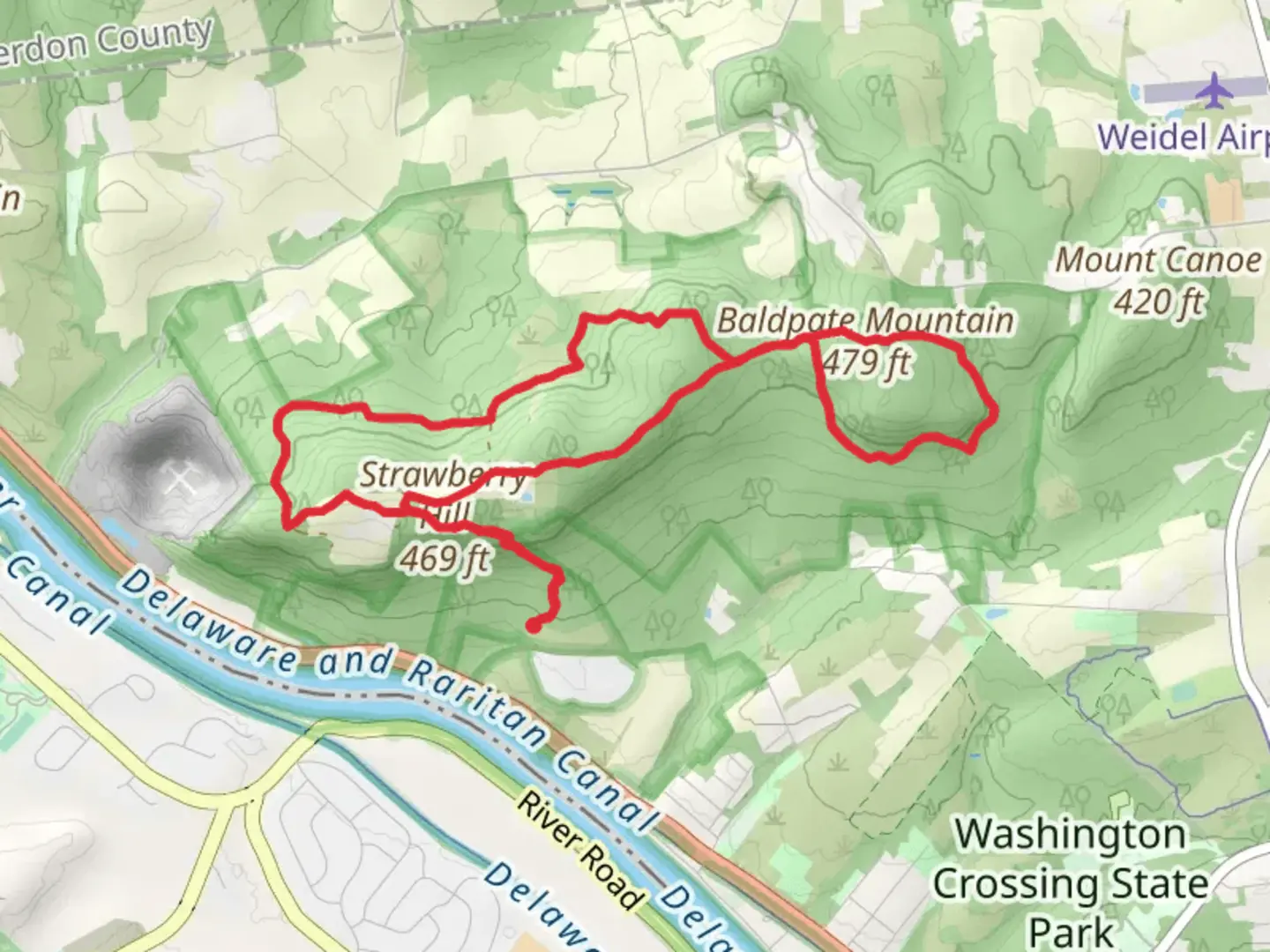 An image depicting the trail Summit, Copper Hill and Ridge Loop Trail and its surrounding area.