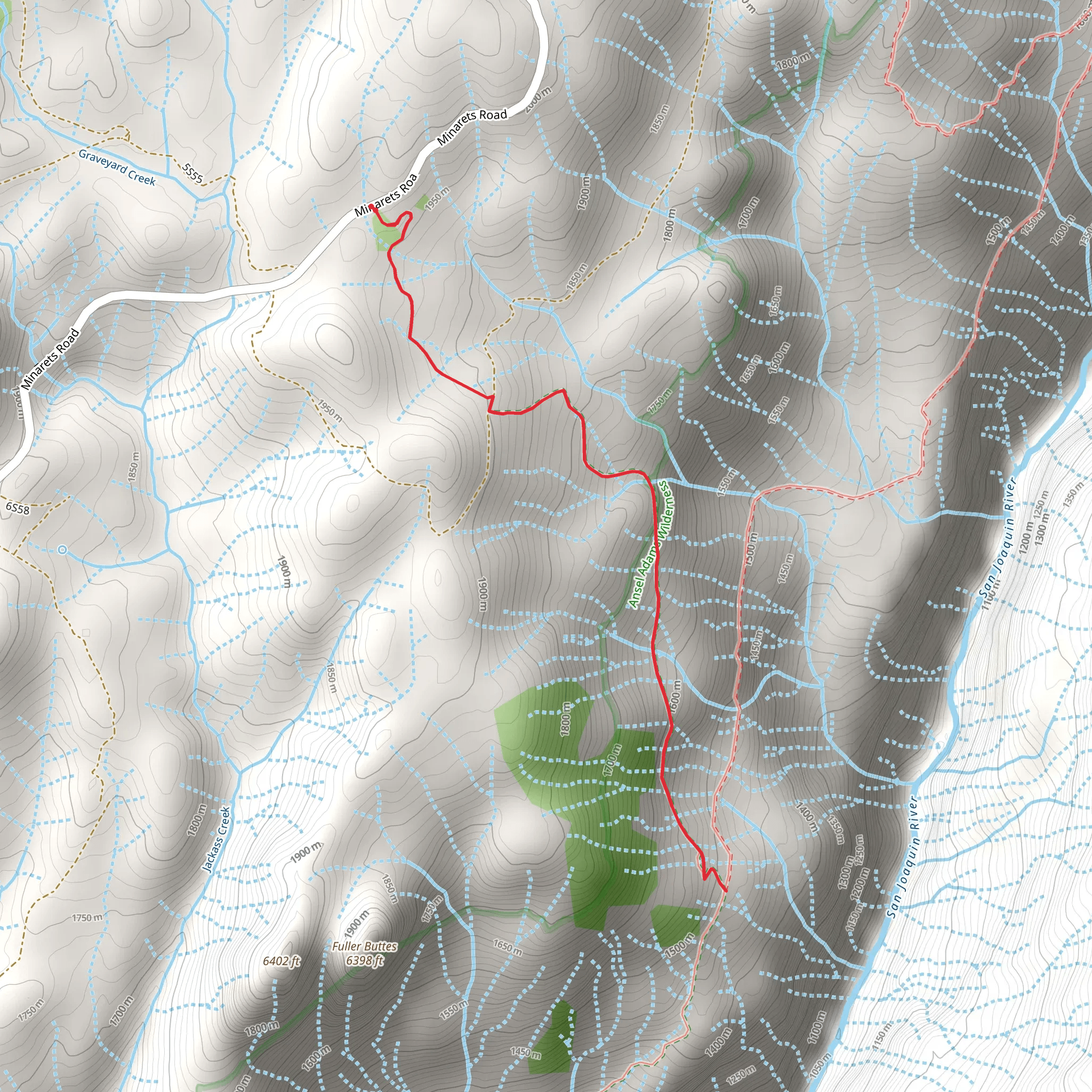 Hell's Half Acre Trail mobile static map