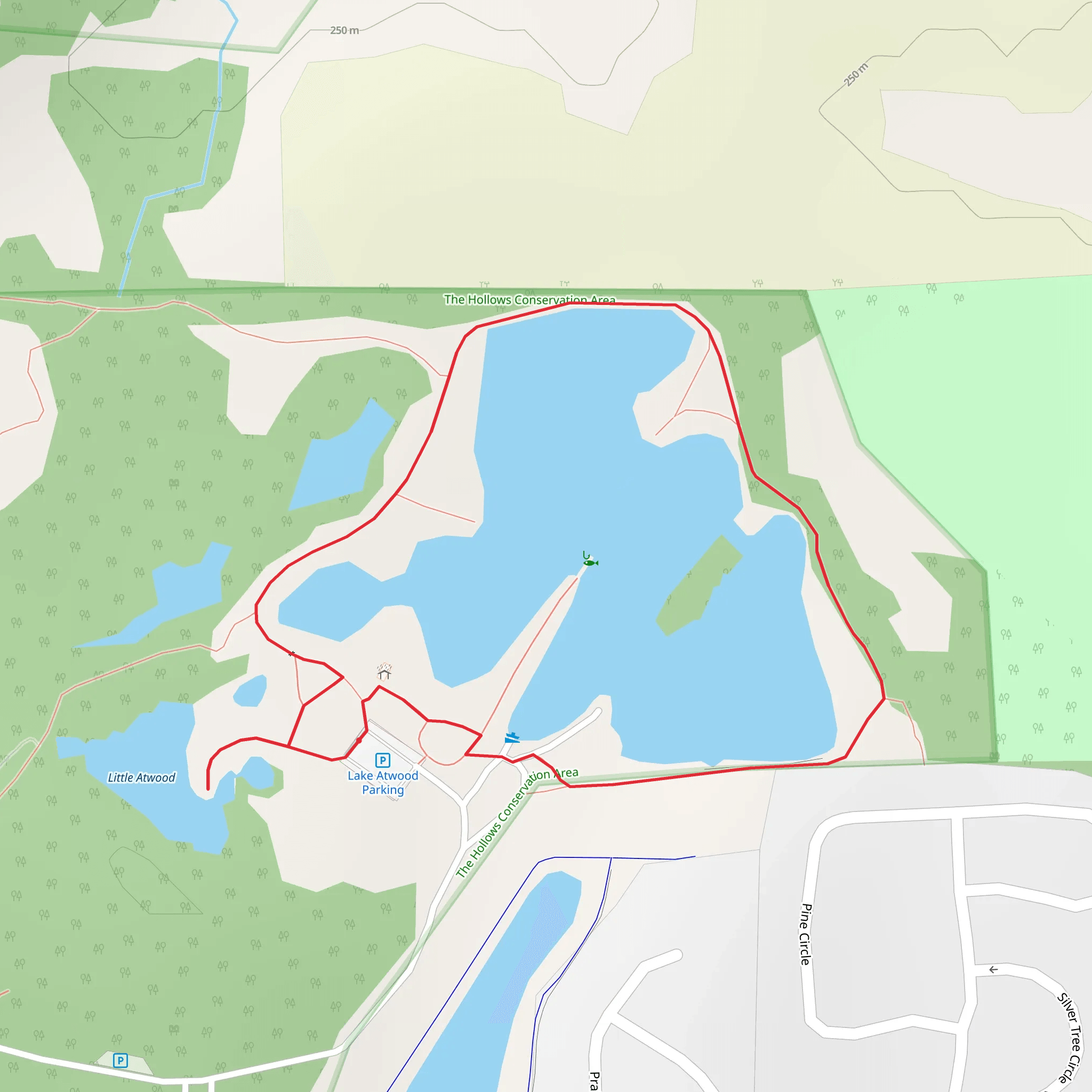 Lake Atwood Loop mobile static map