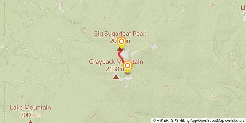 Siskiyou Boundary Trail spur 1 Map