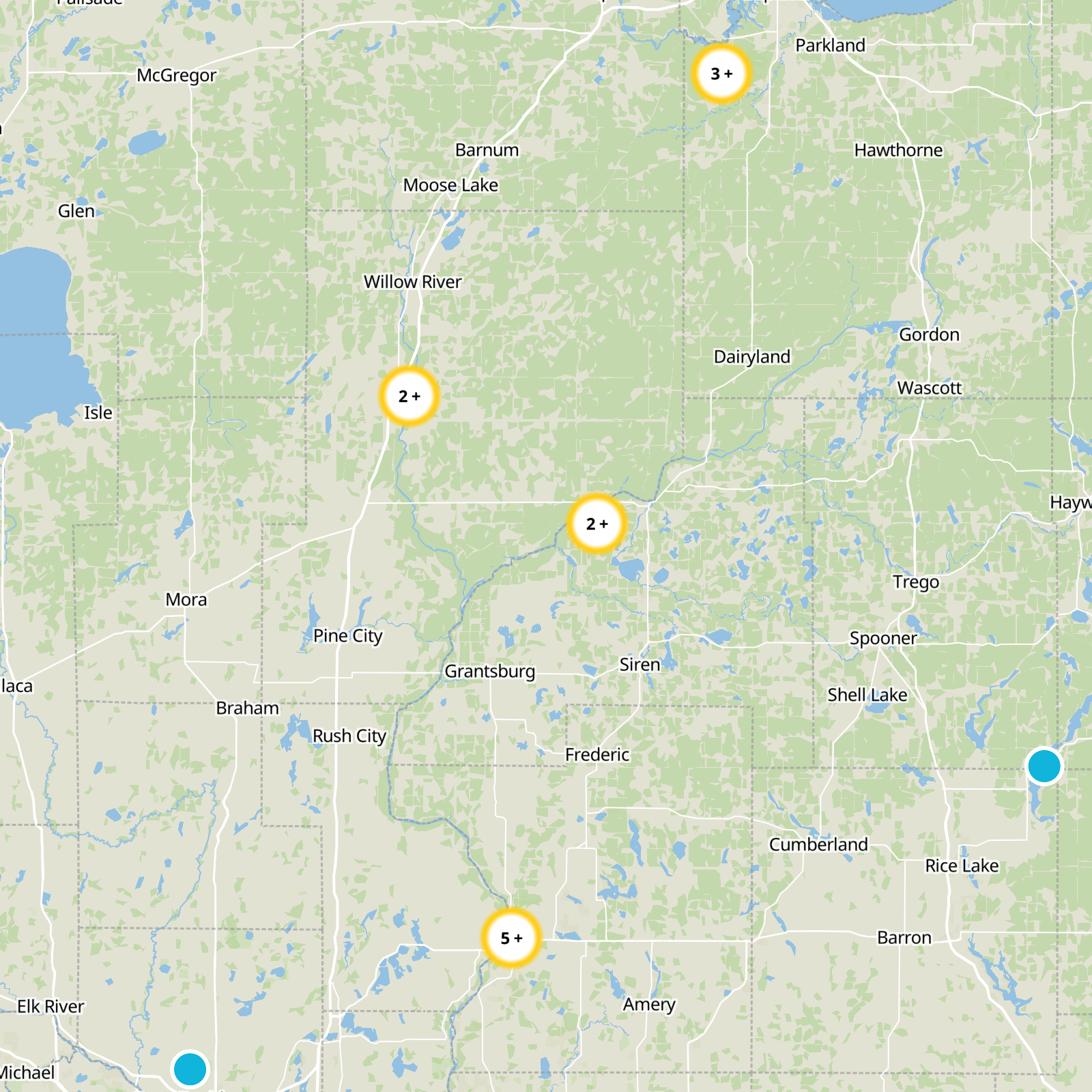 Pine County Static Map