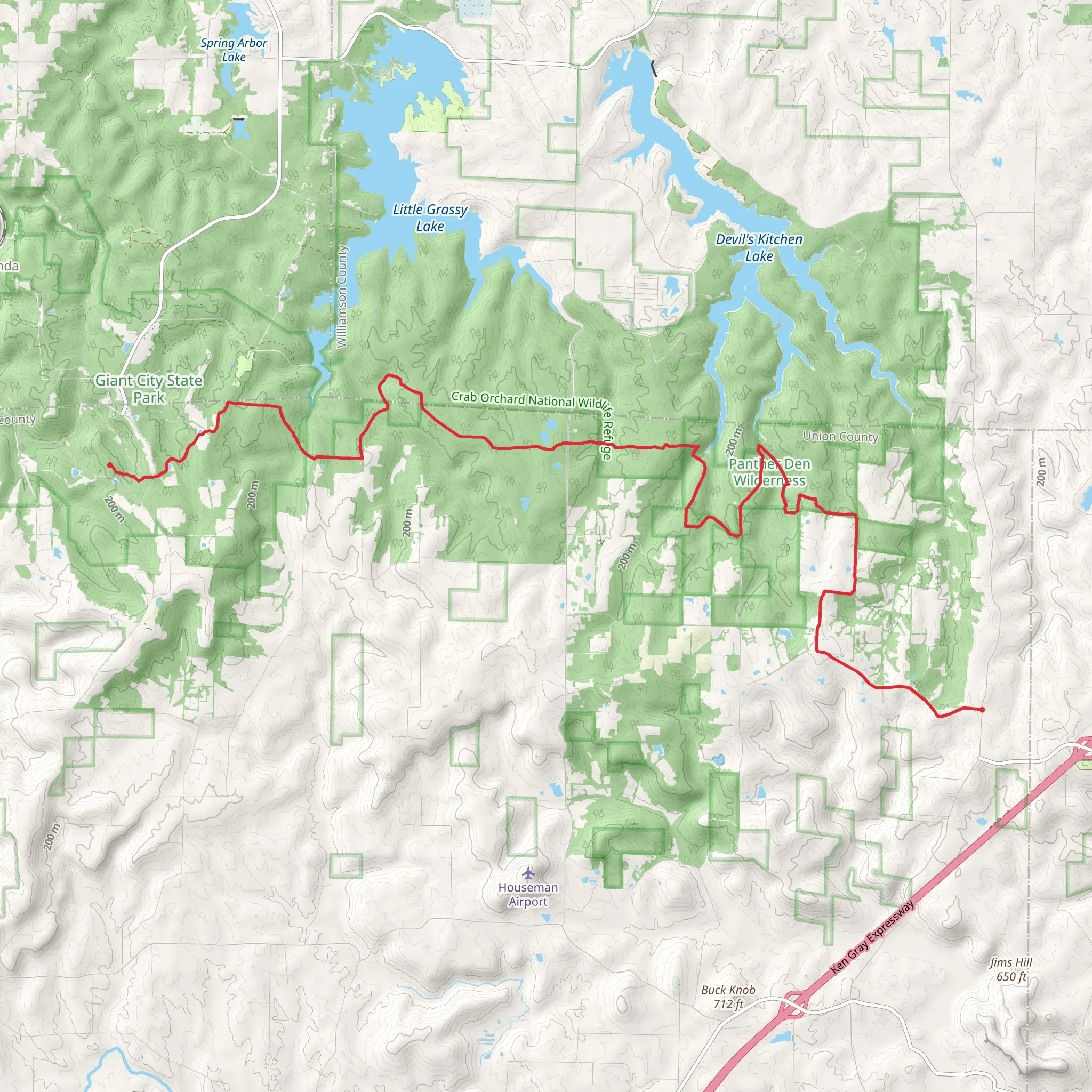River to River Trail from North Lick Creek Road mobile static map