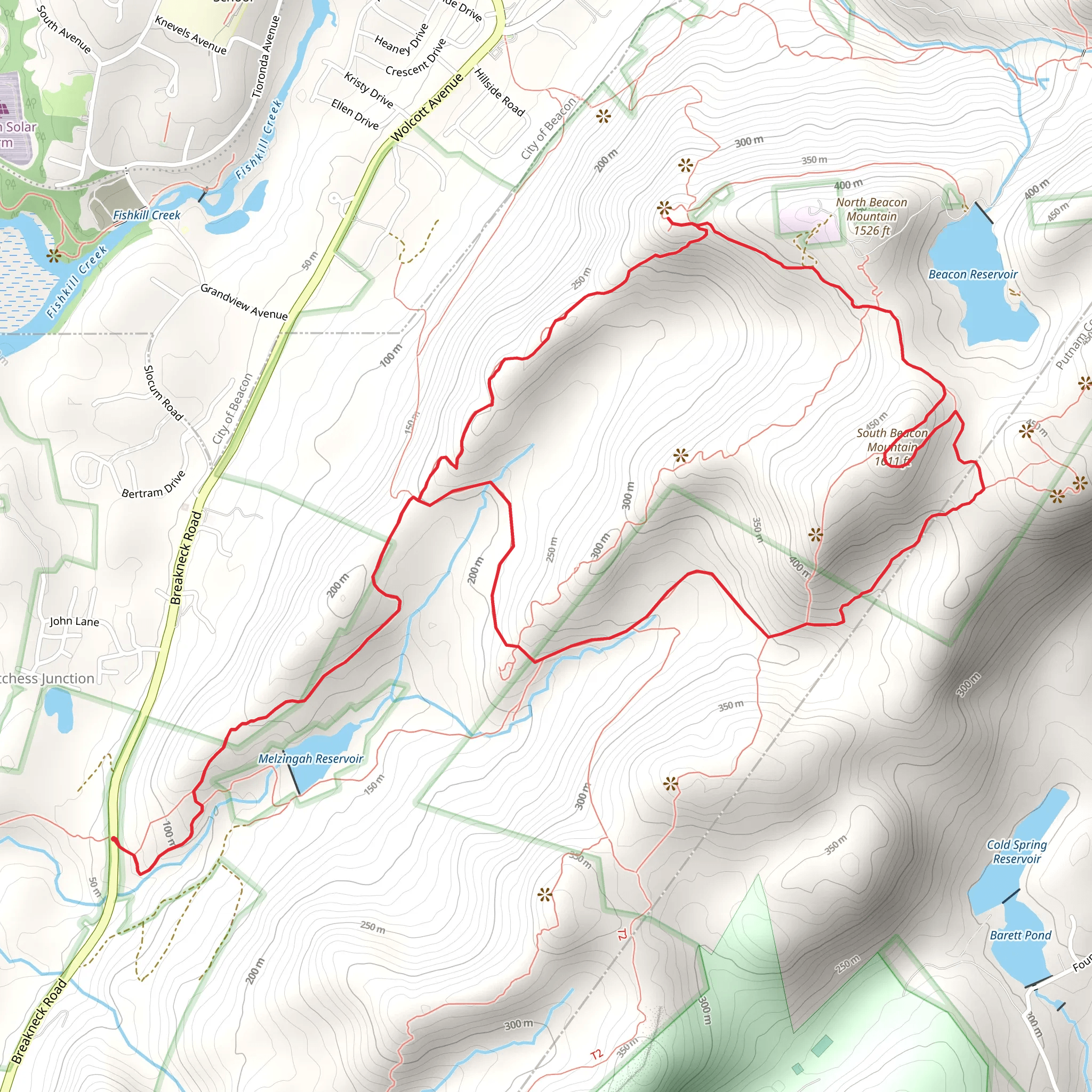 Casino and South Beacon Mountain Loop via Notch Trail mobile static map