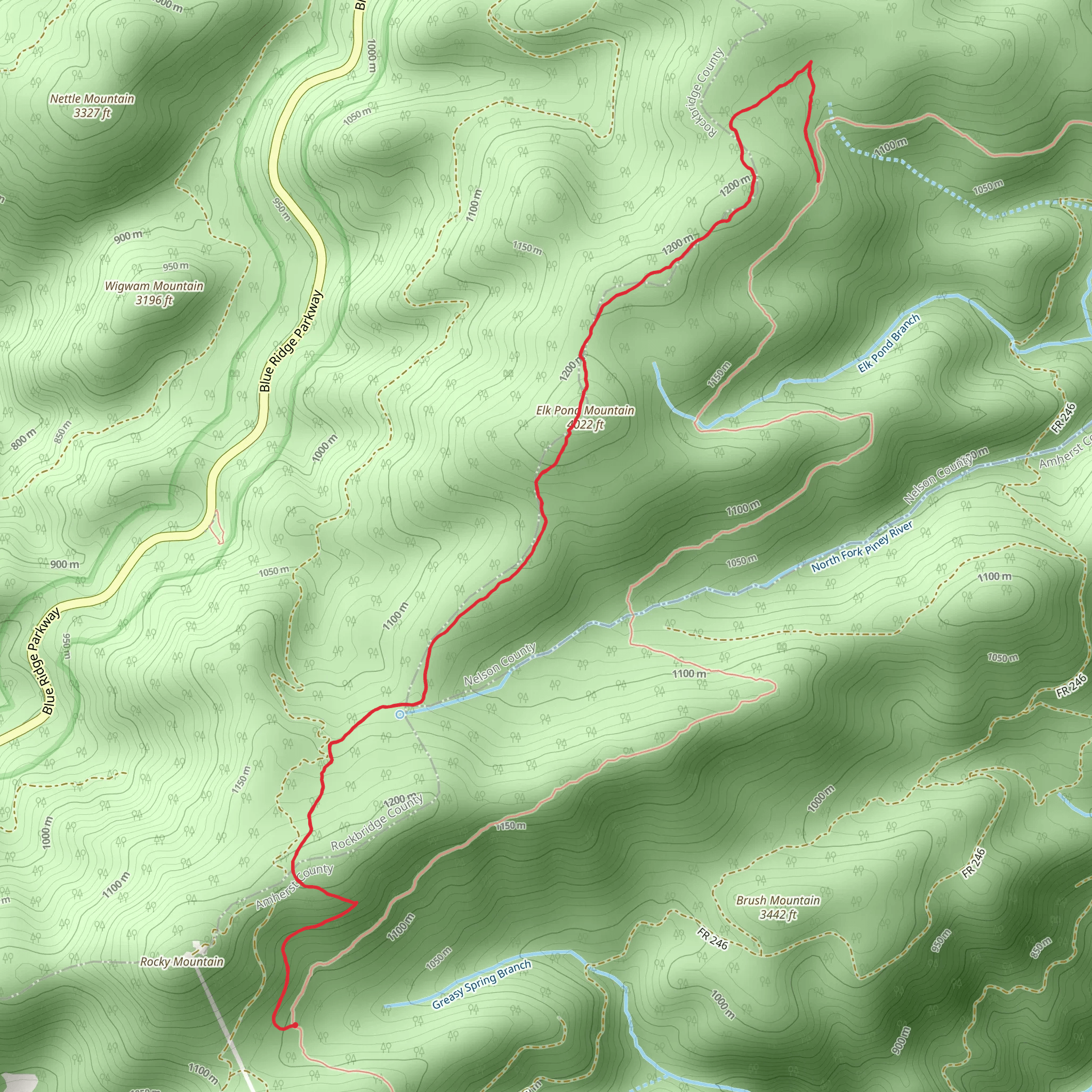 Lovingston Springs Trail mobile static map