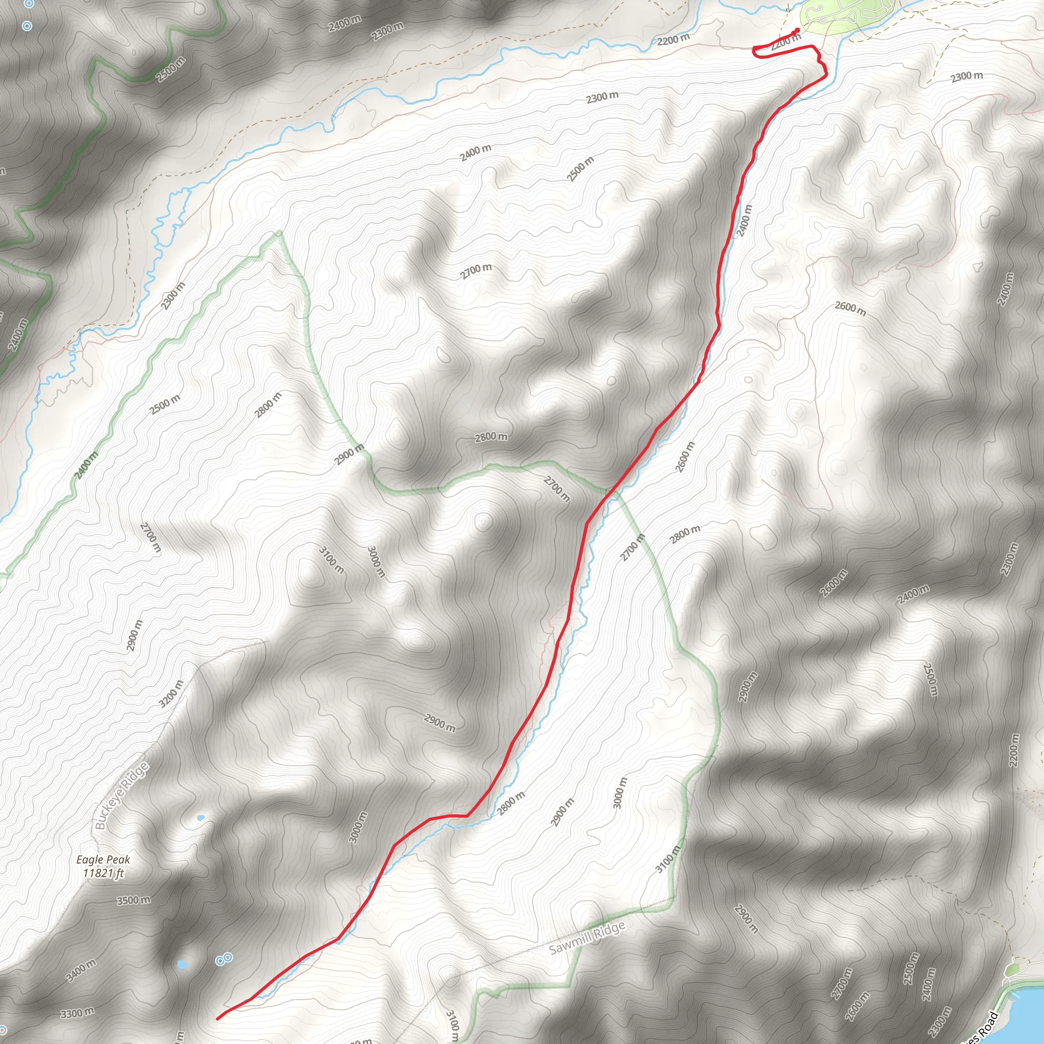 Eagle Creek Trail mobile static map