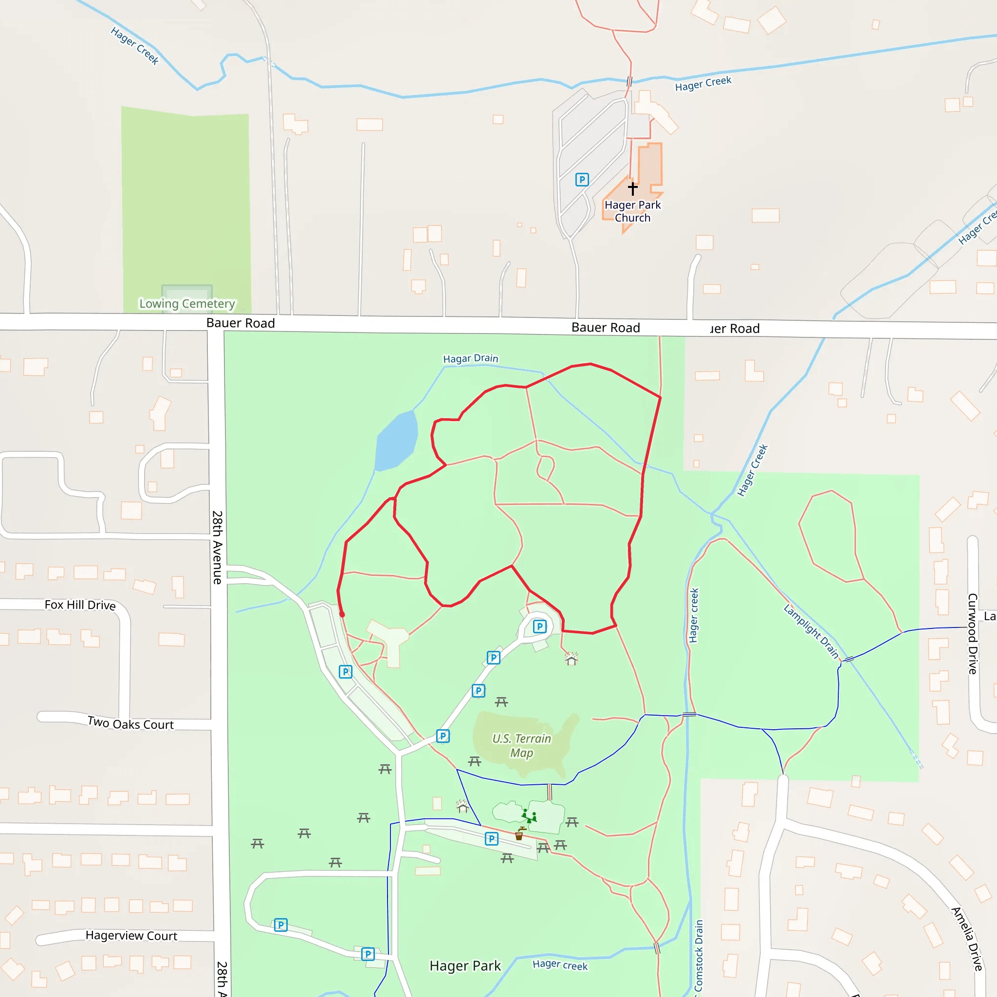 Hagar Drain Loop mobile static map