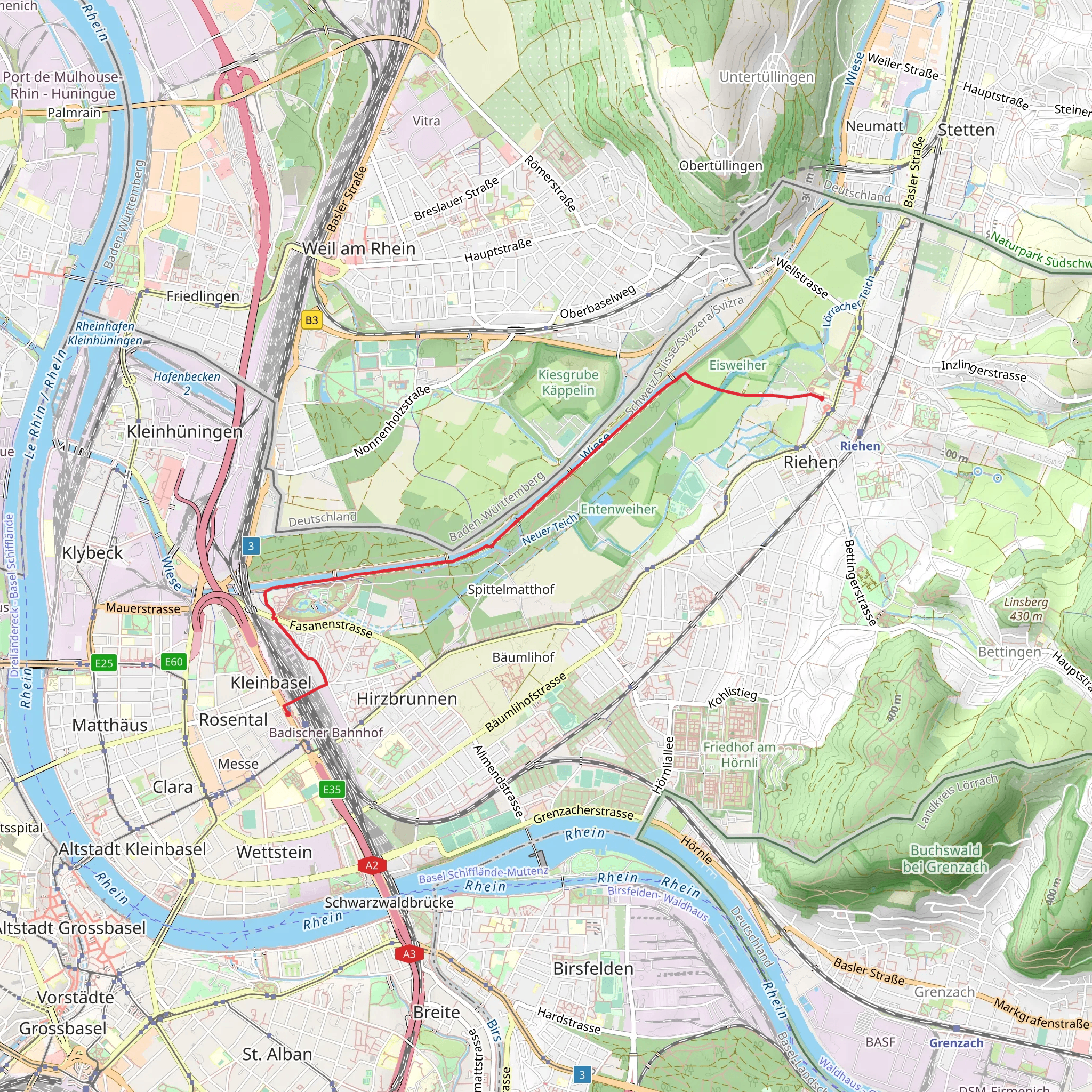 Wiesenweg mobile static map