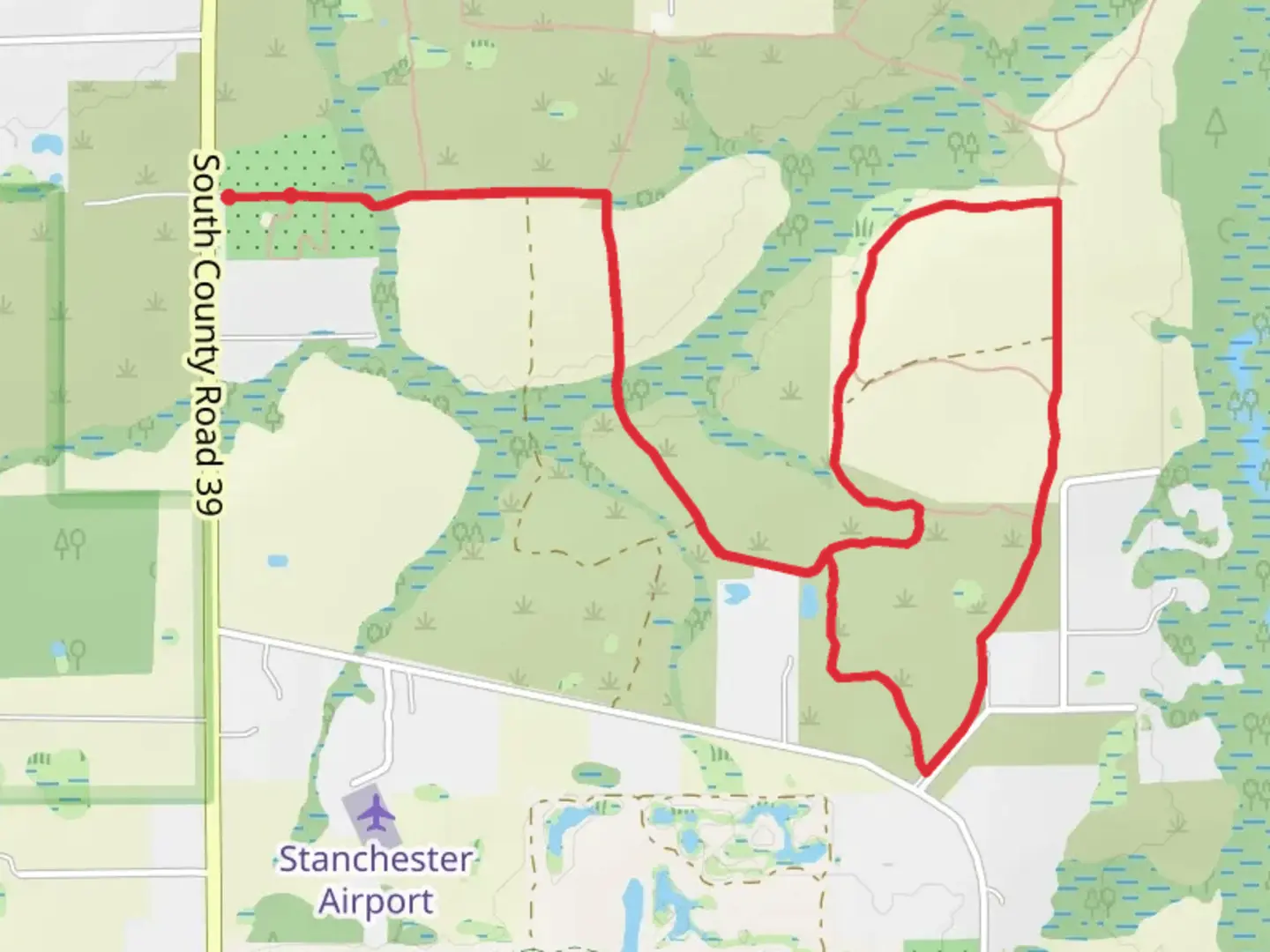 An image depicting the trail Yellow Trail and Blue Trail and its surrounding area.