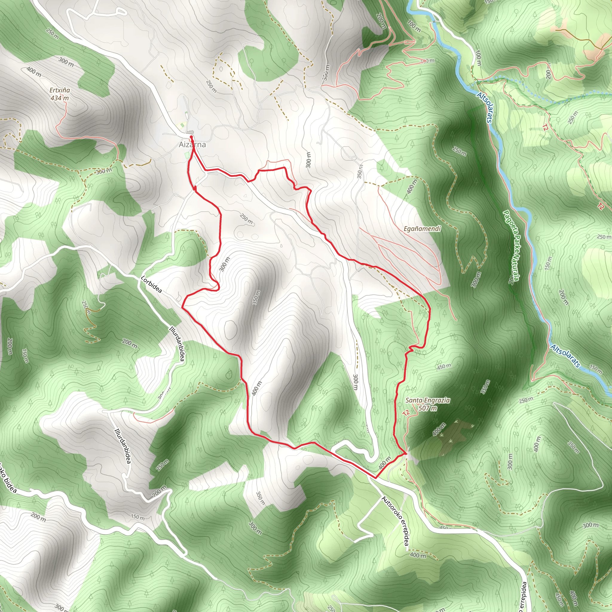 Aizarna - Santa Engracia PR GI 40 mobile static map