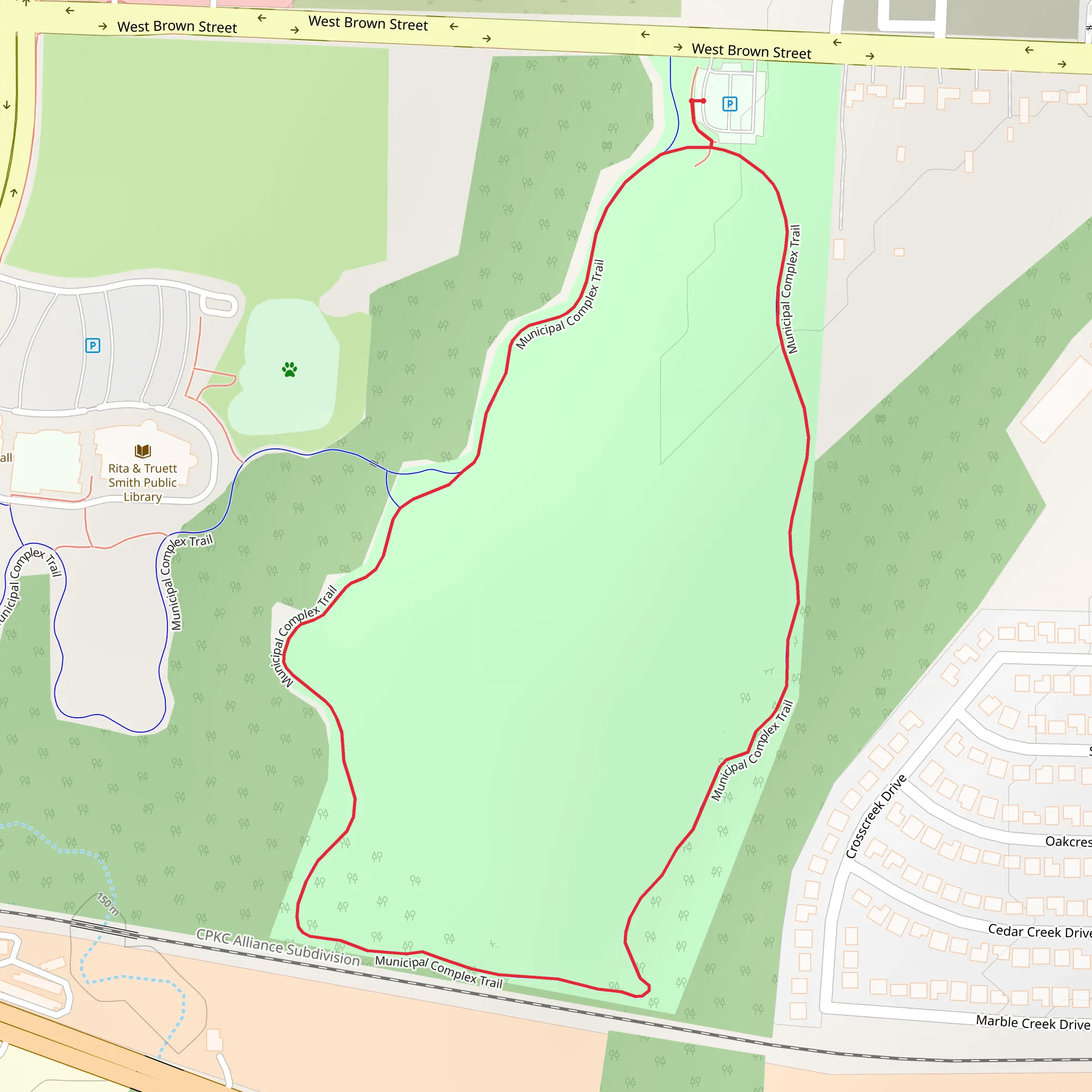 Municipal Complex Loop Trail mobile static map