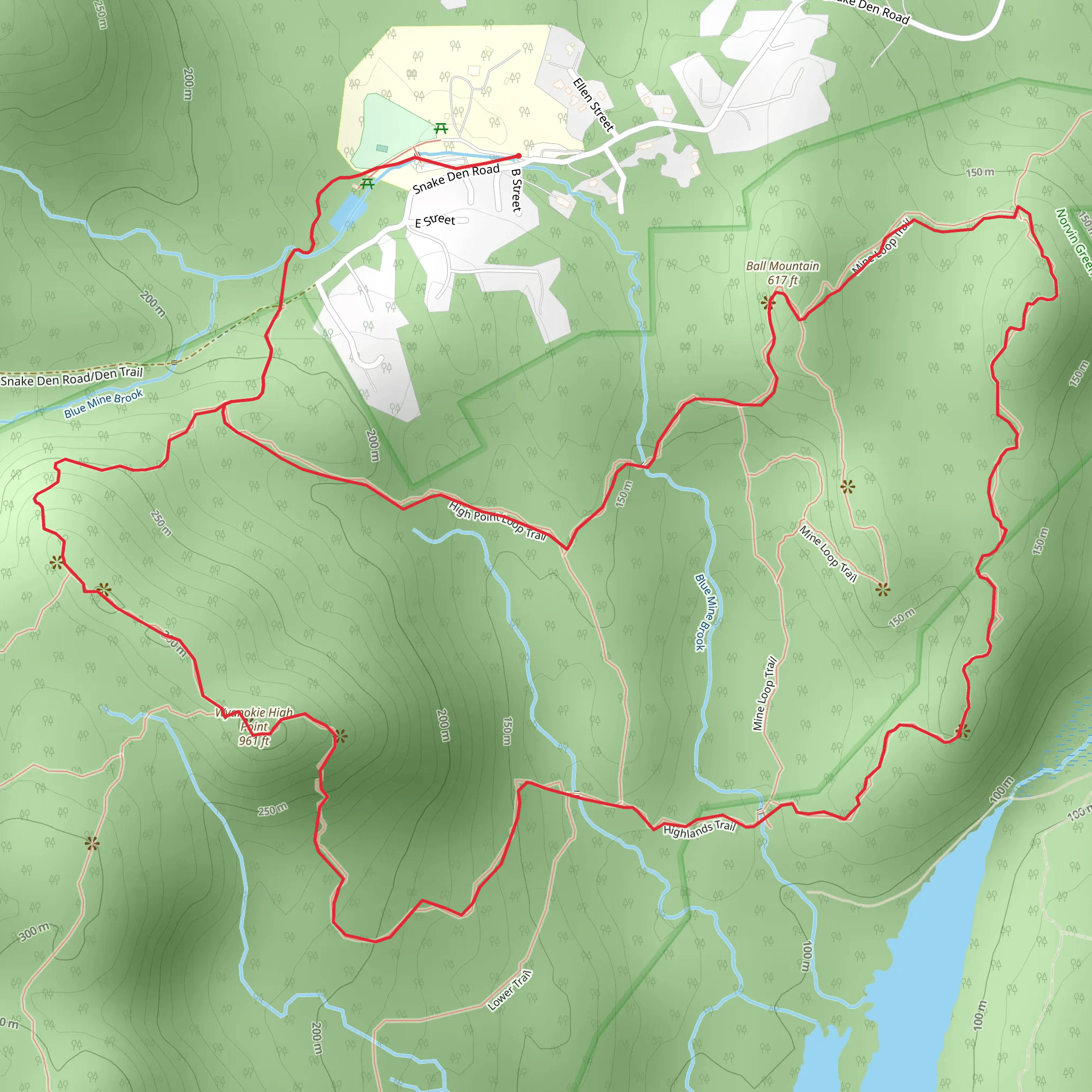 Otterhole, Wyanokie Circular and Roomy Mine Loop Trail mobile static map