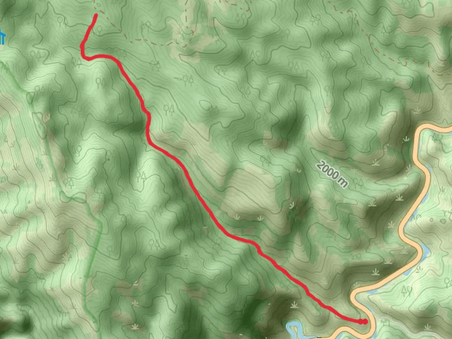 An image depicting the trail Blind Hollow Trail and its surrounding area.