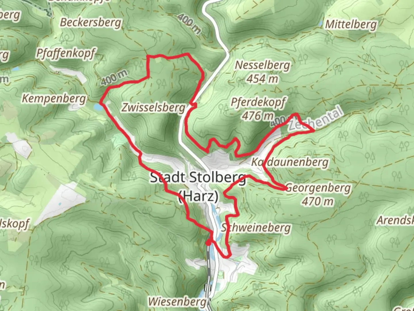 An image depicting the trail Oberer Bandweg and its surrounding area.