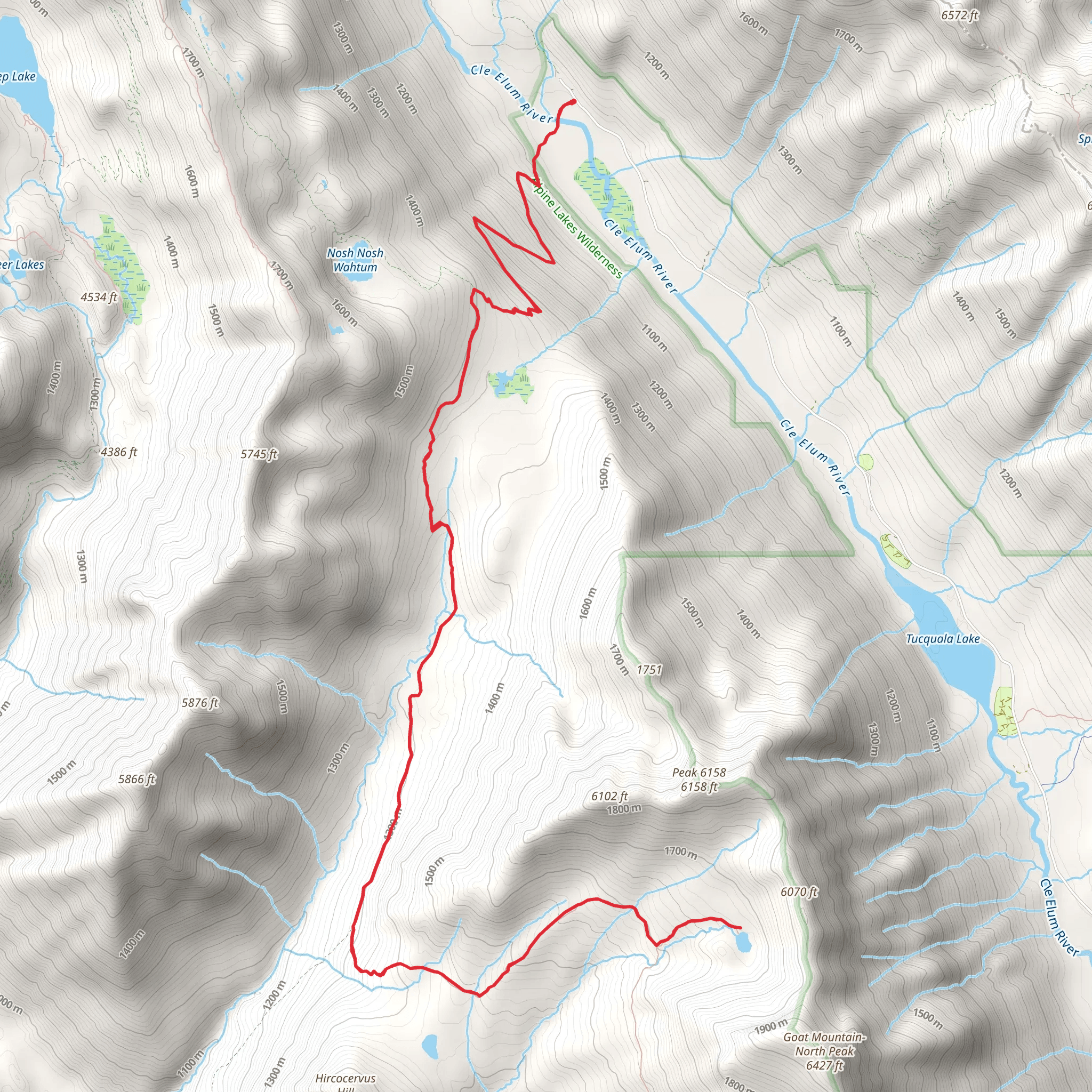 Moonshine Lake Trail via Trail Creek Trail mobile static map