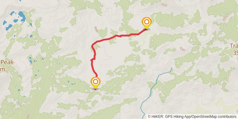 Rocky Basin Lakes via Theodore Solomons Trail stage 2 Map