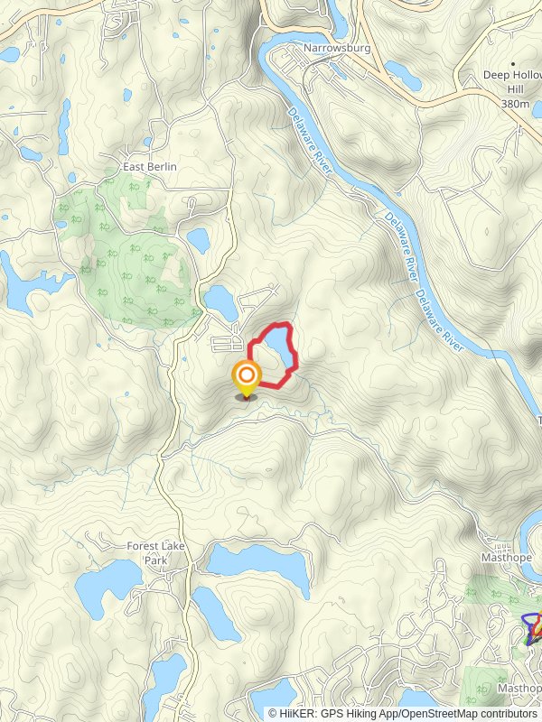 Cobey Pond Loop mobile static map