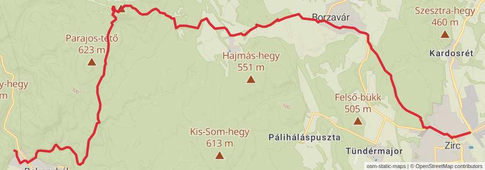National Blue Trail - OKT stage 18 Map