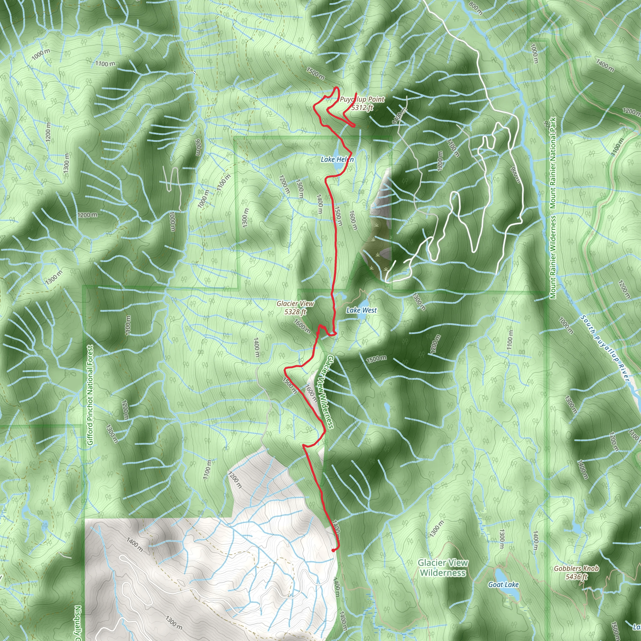 Puyallup Point via Peak Twi Trail mobile static map
