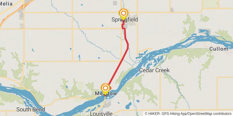 American Discovery Trail North Route stage 169 Map